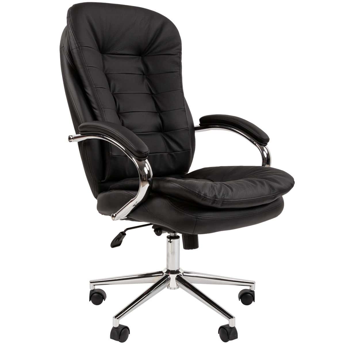 Офисное кресло CHAIRMAN 795 натуральная кожа черный