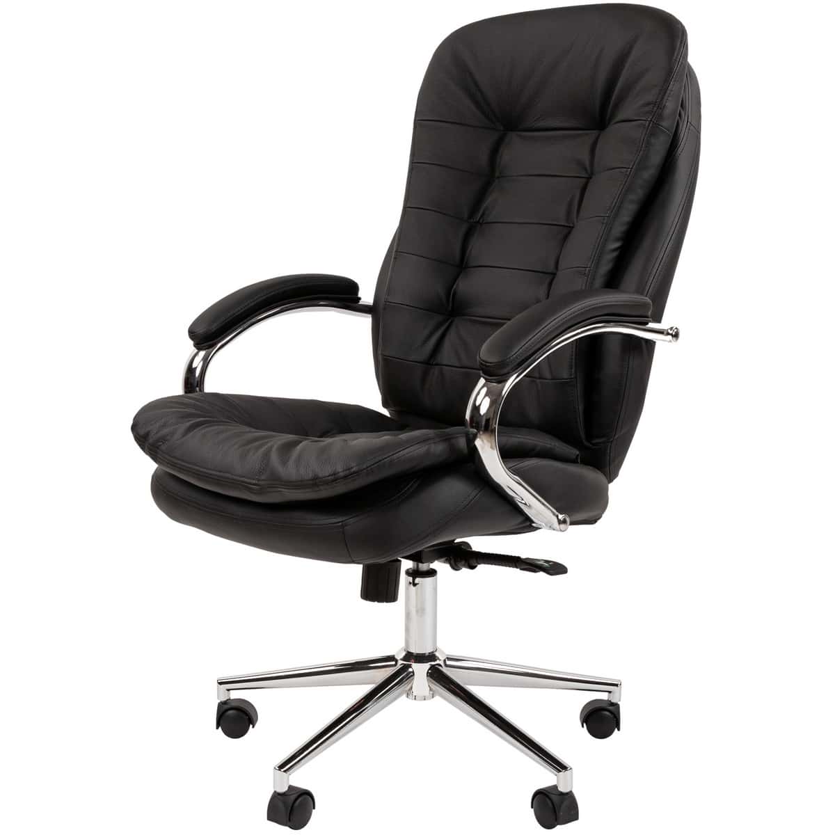 Офисное кресло CHAIRMAN 795 натуральная кожа черный