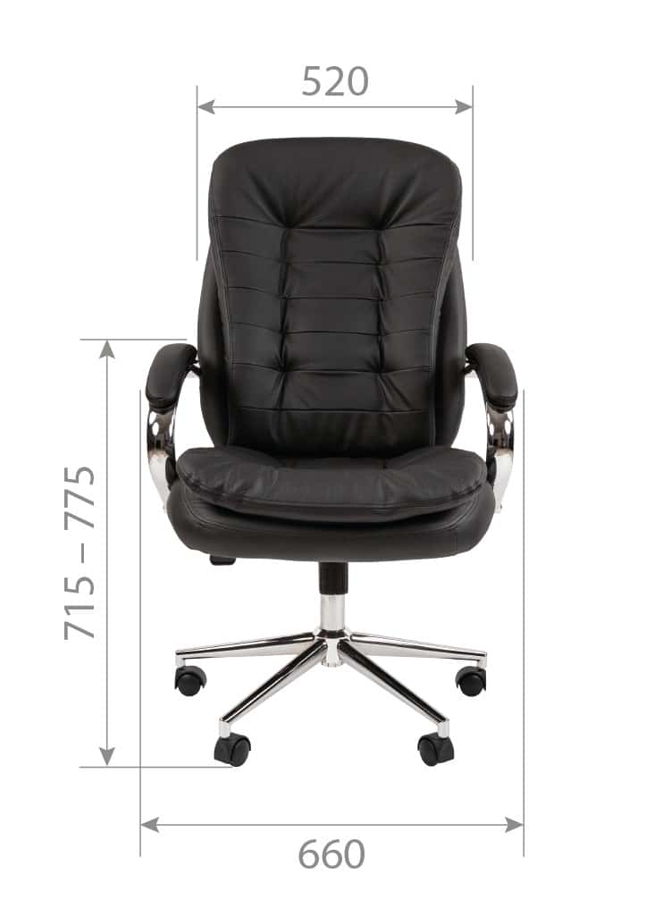 Офисное кресло CHAIRMAN 795 натуральная кожа черный